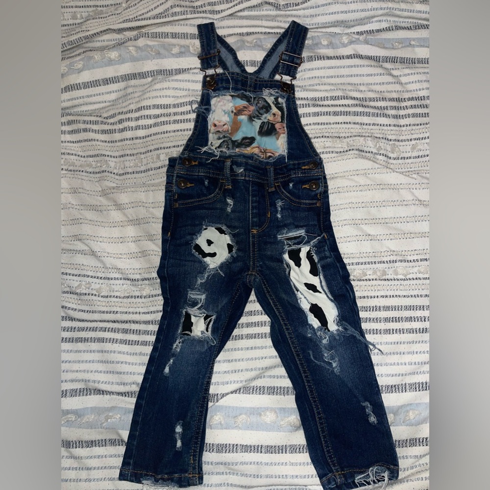 Costume made cow overalls